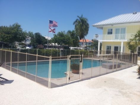 Beige Safety Fence in Clearwater, Florida